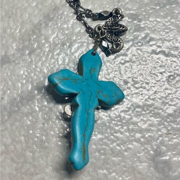 Sweet Romance Turquoise & Opal Stone Necklace - Picture 4 of 4